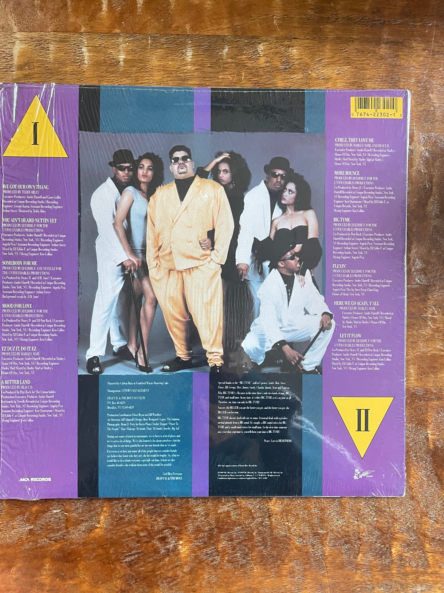 HEAVY D & THE BOYZ - BIG TYME - OG 89' VINYL LP - UPTOWN RECORDS - MCA-42302