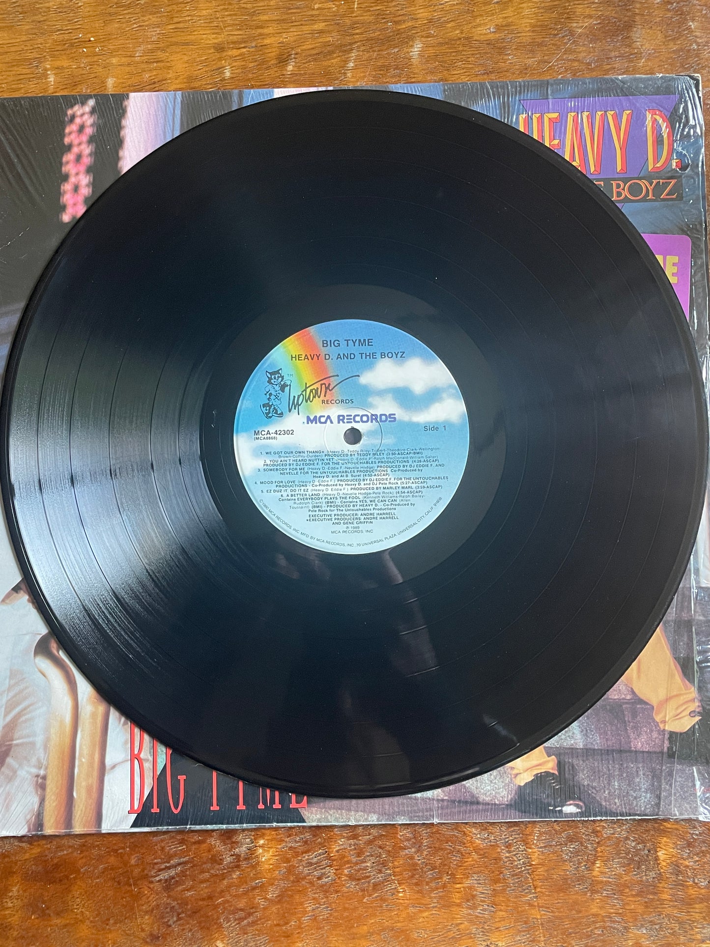 HEAVY D & THE BOYZ - BIG TYME - OG 89' VINYL LP - UPTOWN RECORDS - MCA-42302