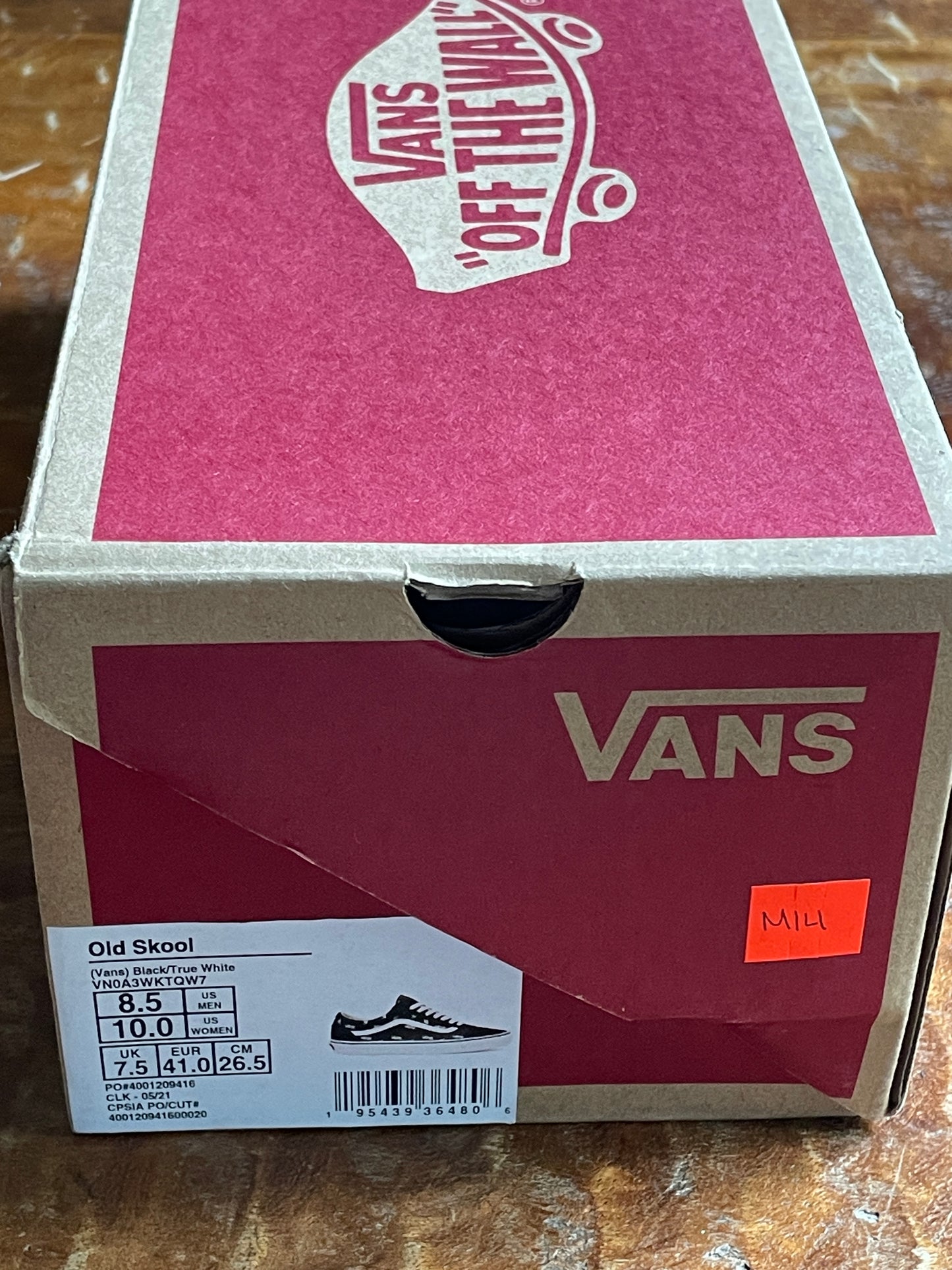 Vans Skate Old Skool - Logo'd Black/True White - sz 8.5