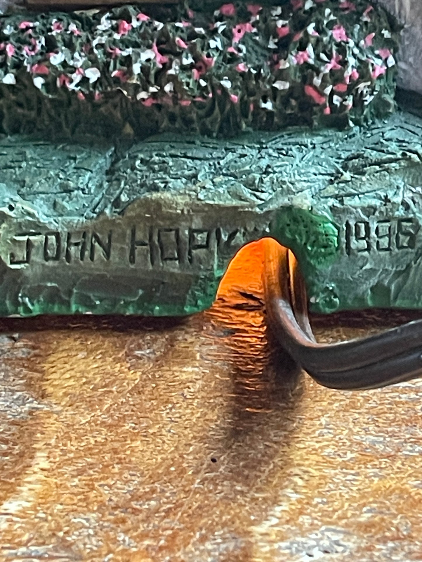 "Groundkeeper's Cottage" Lighted Ceramic piece Hand Signed by John Hopkins 1985