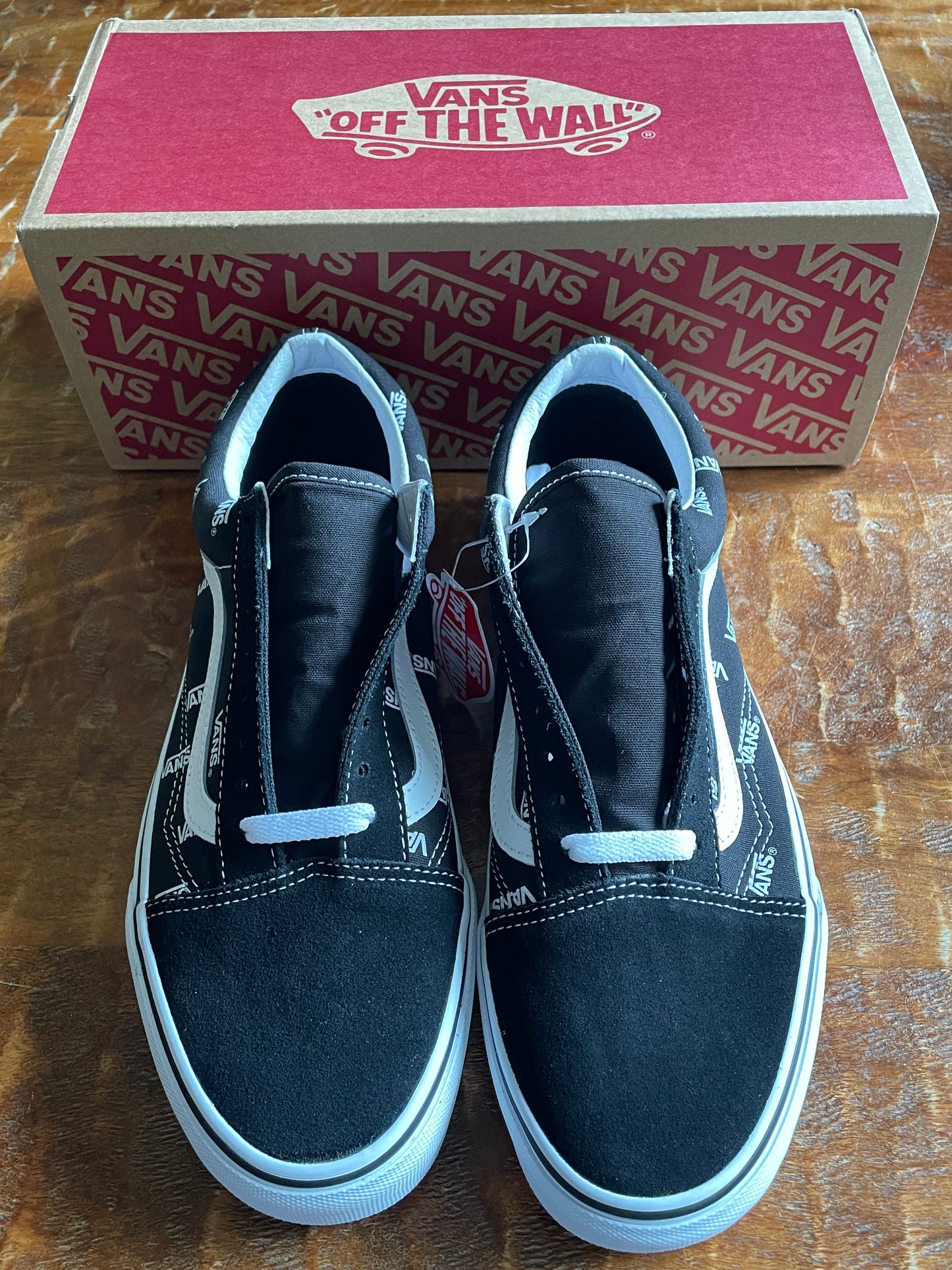 Vans Skate Old Skool - Logo'd Black/True White - sz 8.5