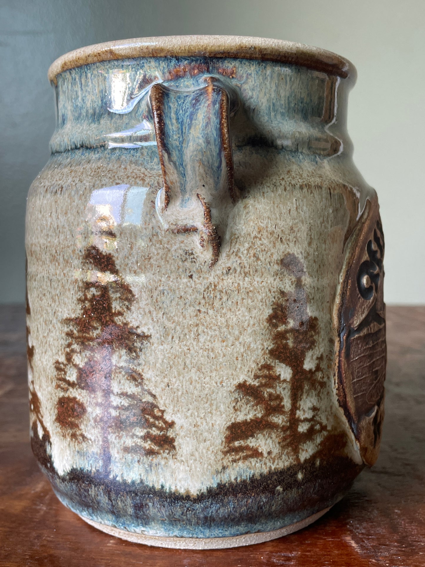 Vintage Studio Pottery Crock signed