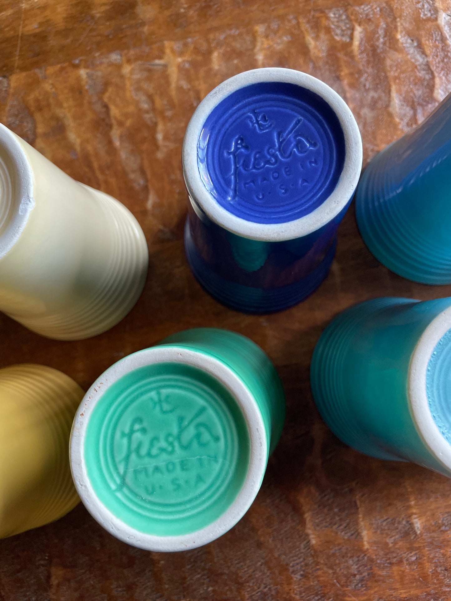 Vintage Fiestaware Lot of 8 juice tumblers 4.5”