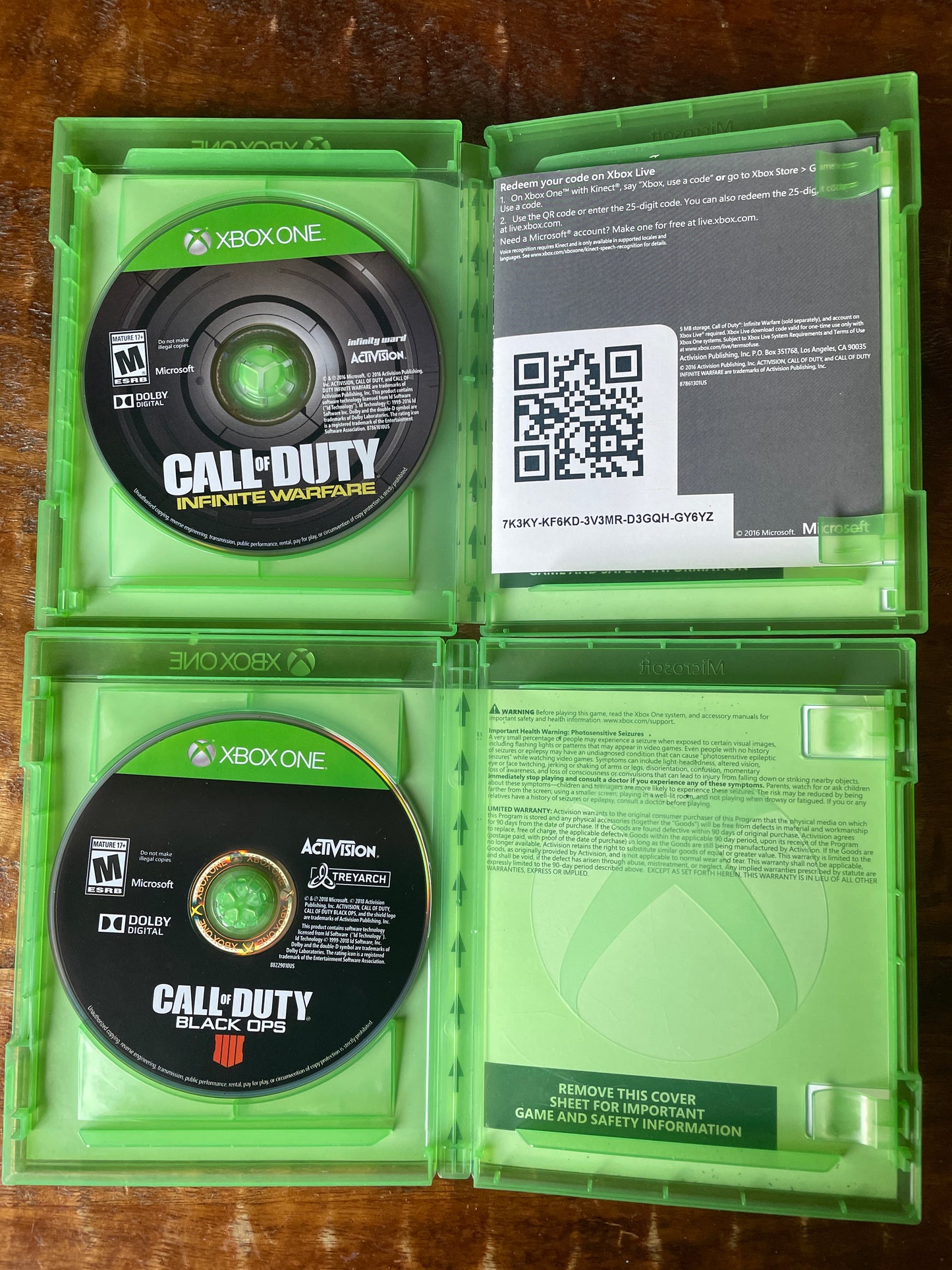 XBox One Call of Duty Lot of 2 Games