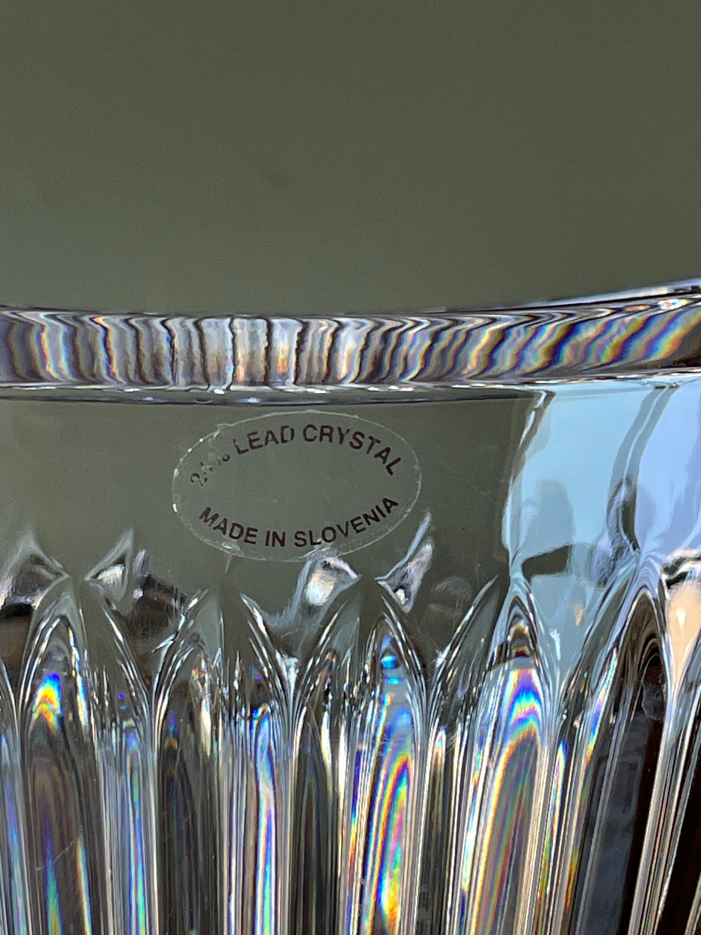 Mikasa Slovenia Lead Crystal Art Deco Style Meridian Pocket Vase 6”