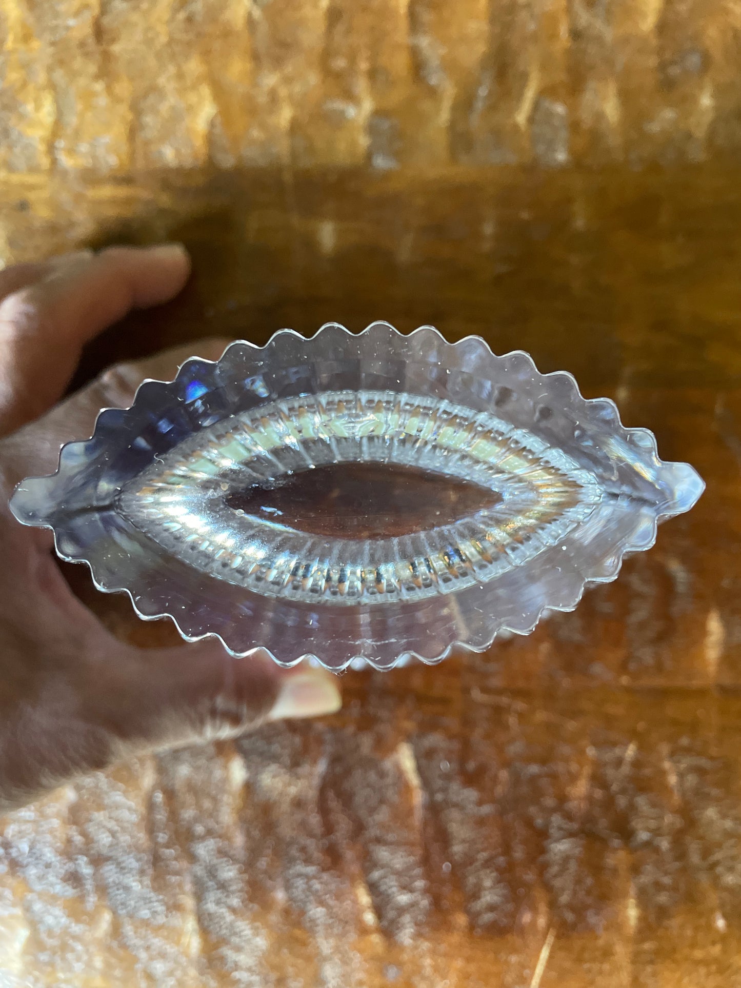 Mikasa Slovenia Lead Crystal Art Deco Style Meridian Pocket Vase 6”