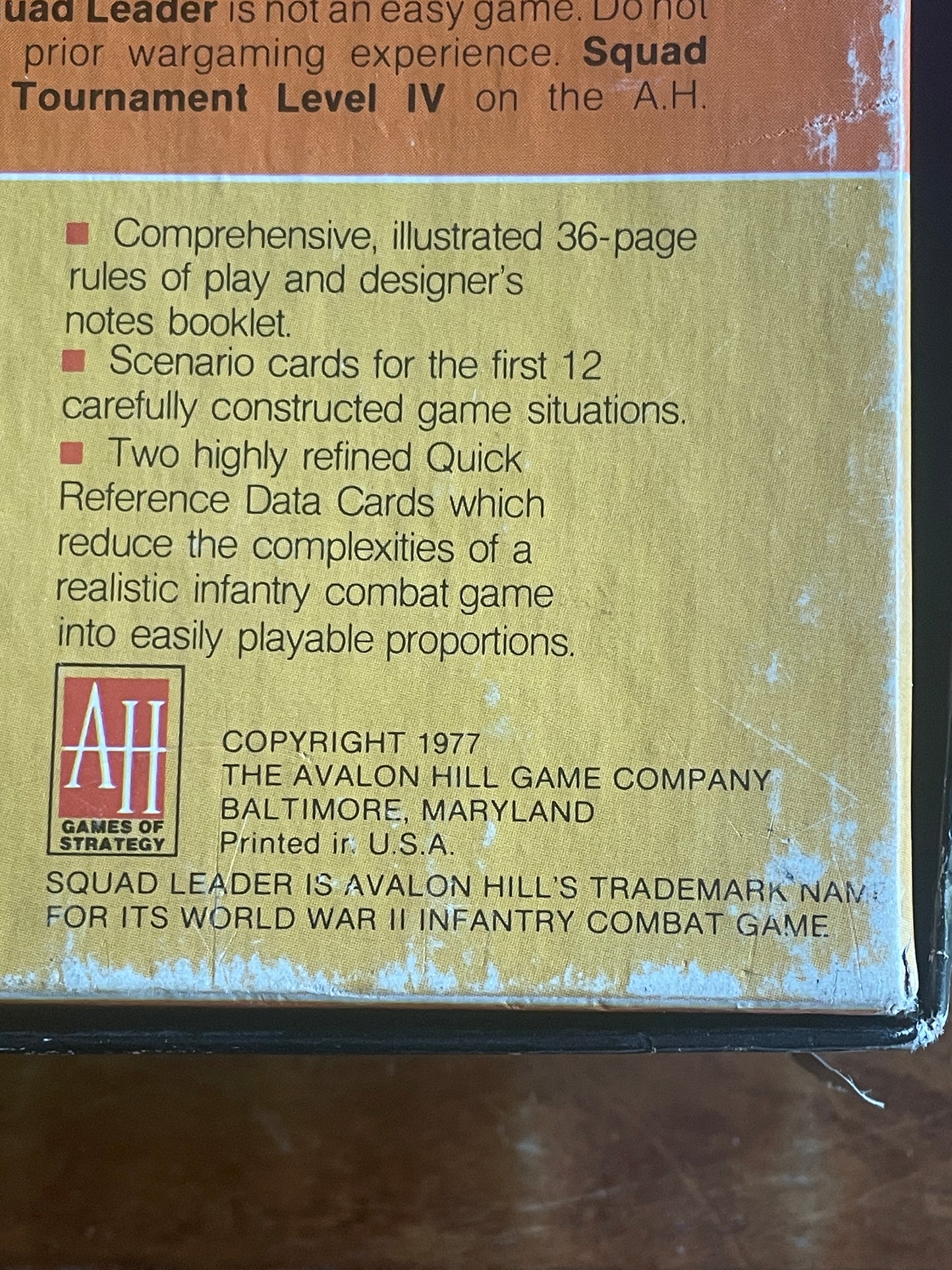 Vintage Squad Leader Game, Second Edition, Avalon Hill, 1977 -Complete Never Used