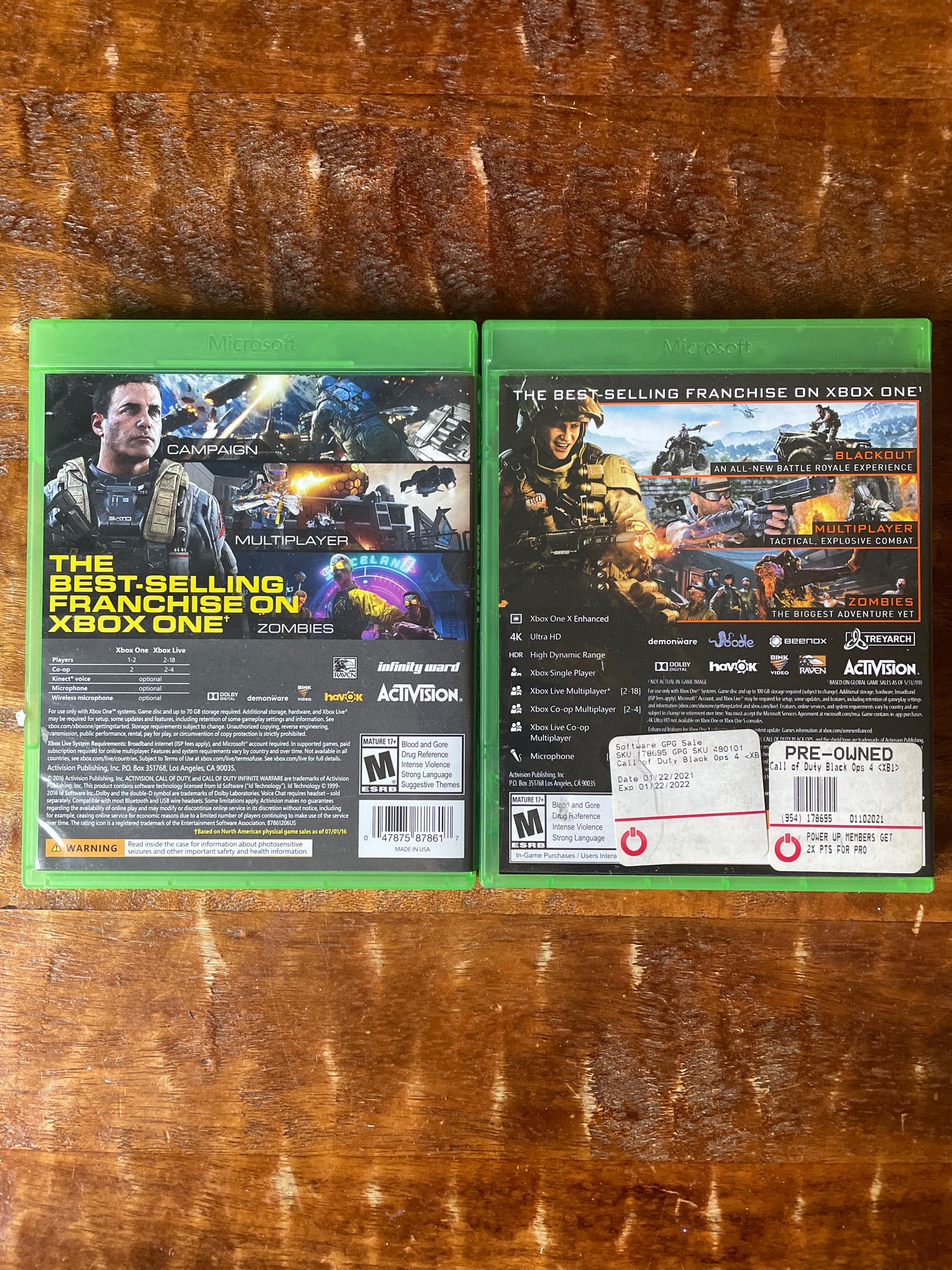 XBox One Call of Duty Lot of 2 Games