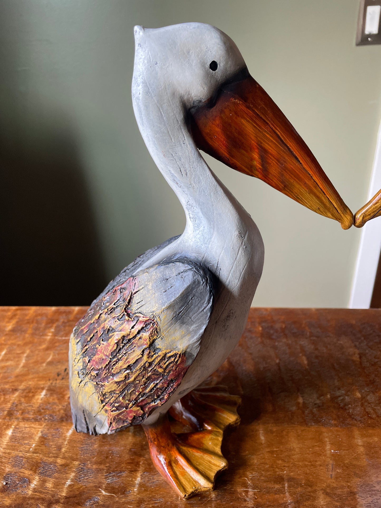 Coastal Beach House resin pelican 12 inch (Pair)