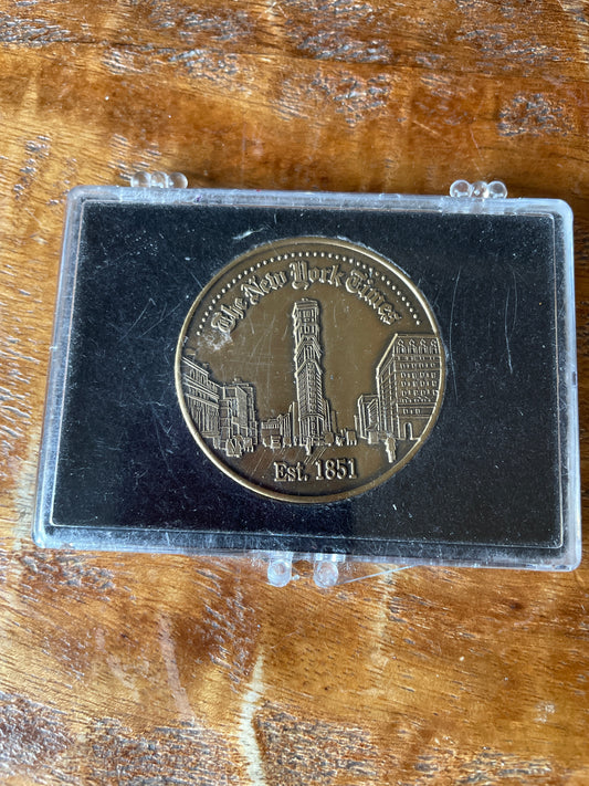 New York Times Commemorative Brass Coin