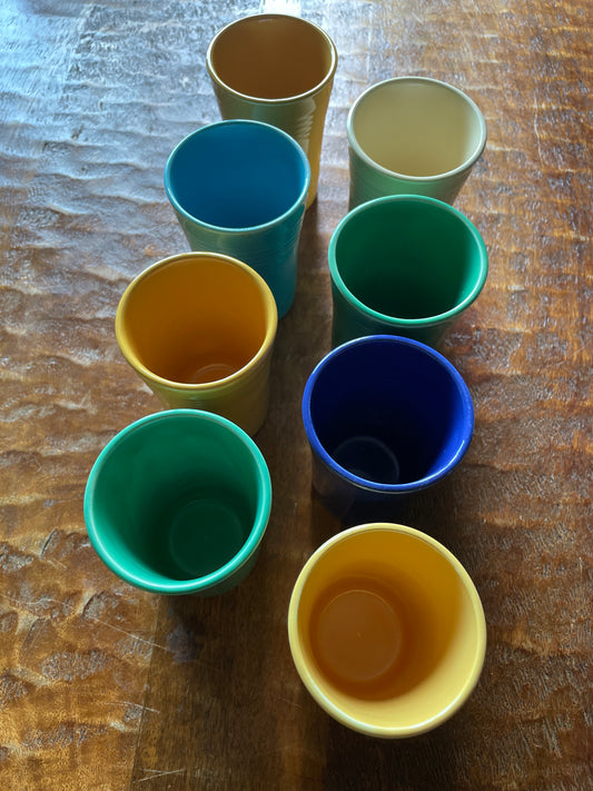 Vintage Fiestaware Lot of 8 juice tumblers 3.5”