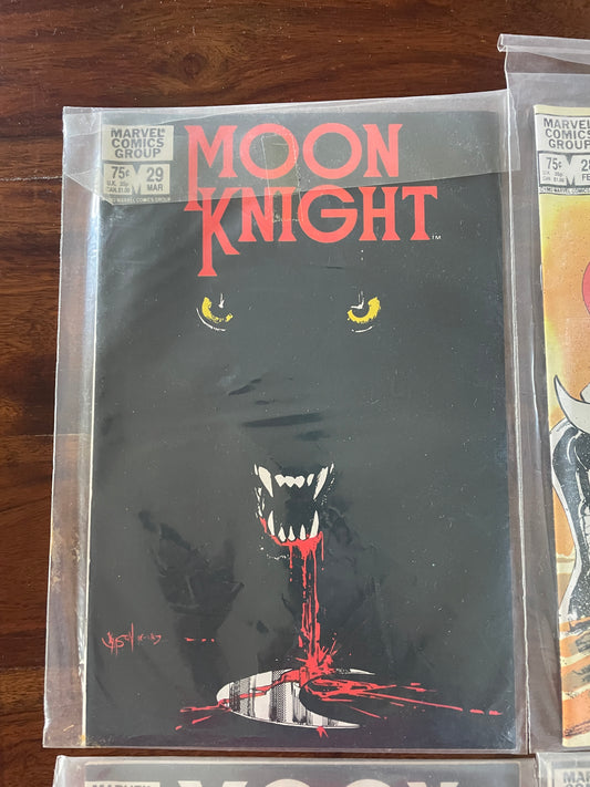Collection of Vintage Marvel Moon Knight Comics 8pcs