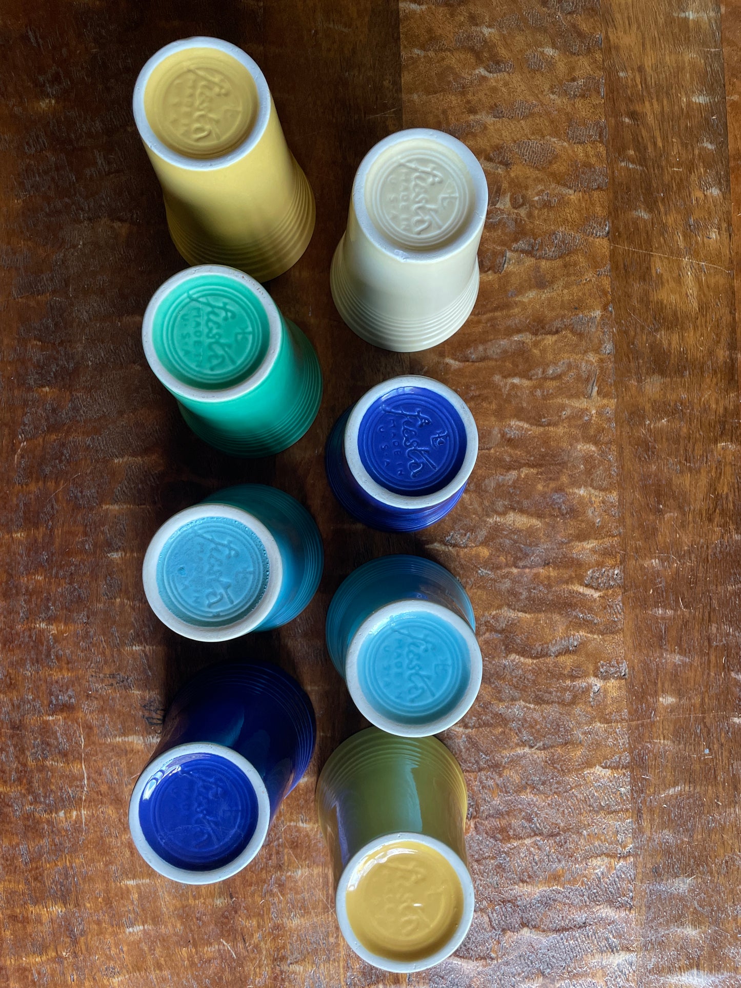 Vintage Fiestaware Lot of 8 juice tumblers 4.5”
