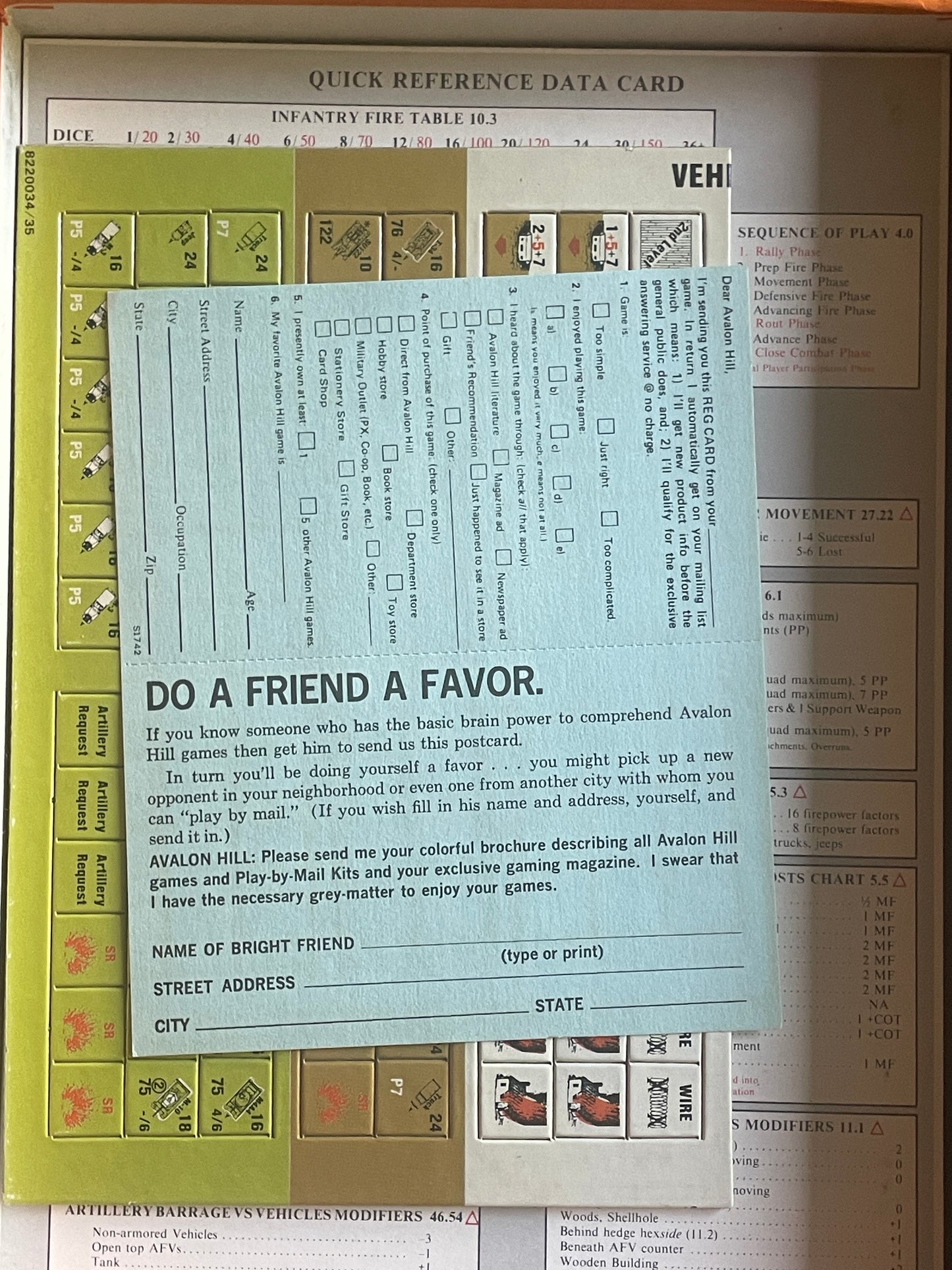 Vintage Squad Leader Game, Second Edition, Avalon Hill, 1977 -Complete Never Used