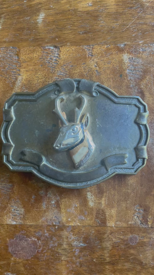 Vintage Deer Belt Buckle